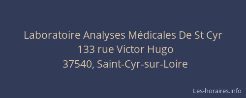 Laboratoire Analyses M&eacute;dicales De St Cyr
