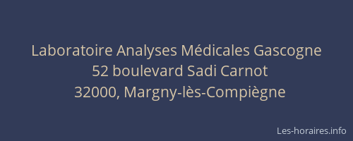 Laboratoire Analyses M&eacute;dicales Gascogne