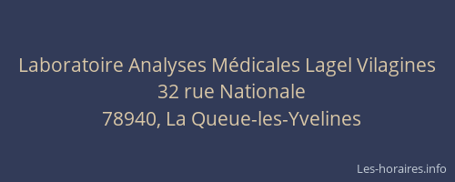 Laboratoire Analyses M&eacute;dicales Lagel Vilagines