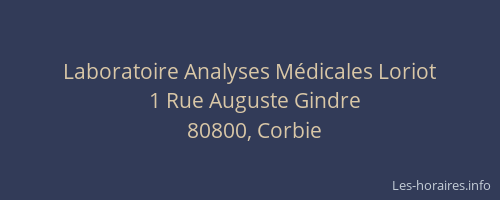 Laboratoire Analyses M&eacute;dicales Loriot
