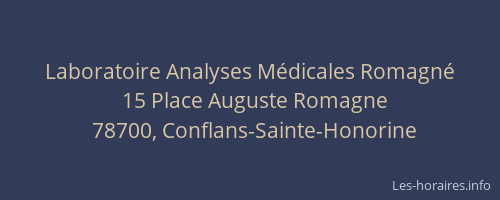 Laboratoire Analyses Médicales Romagné