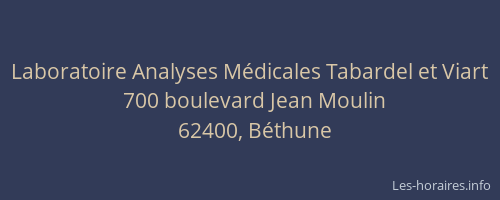 Laboratoire Analyses Médicales Tabardel et Viart