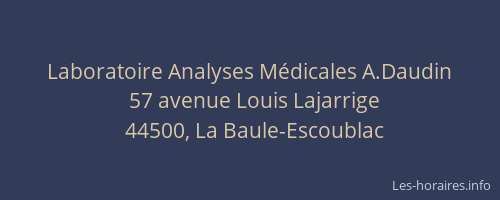 Laboratoire Analyses Médicales A.Daudin