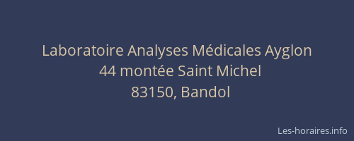 Laboratoire Analyses Médicales Ayglon