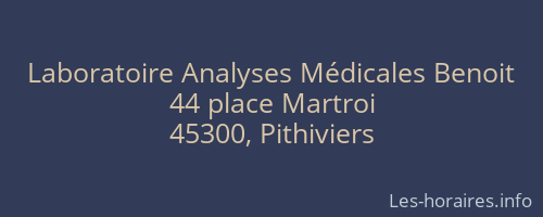 Laboratoire Analyses Médicales Benoit