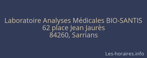 Laboratoire Analyses Médicales BIO-SANTIS