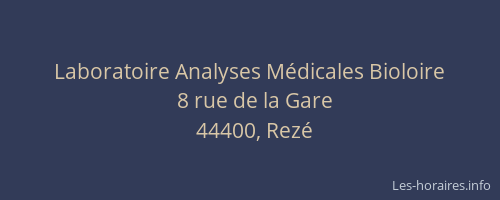 Laboratoire Analyses Médicales Bioloire