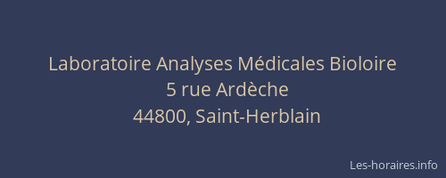 Laboratoire Analyses Médicales Bioloire