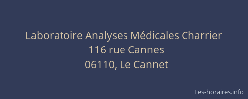 Laboratoire Analyses Médicales Charrier