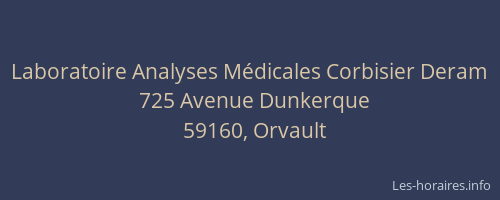 Laboratoire Analyses Médicales Corbisier Deram