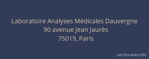 Laboratoire Analyses Médicales Dauvergne