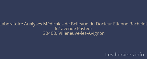 Laboratoire Analyses Médicales de Bellevue du Docteur Etienne Bachelot