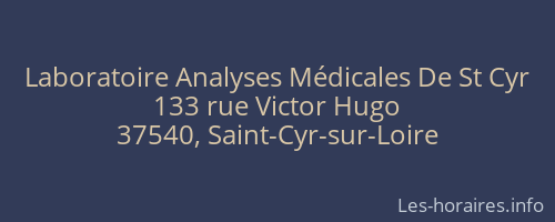 Laboratoire Analyses Médicales De St Cyr