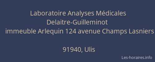 Laboratoire Analyses Médicales Delaitre-Guilleminot