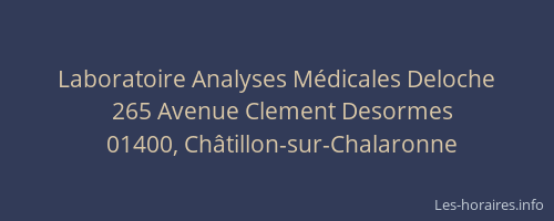 Laboratoire Analyses Médicales Deloche