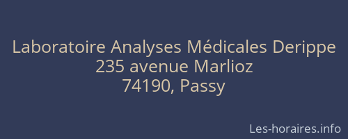 Laboratoire Analyses Médicales Derippe