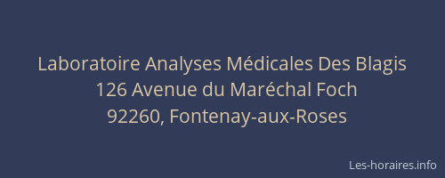 Laboratoire Analyses Médicales Des Blagis