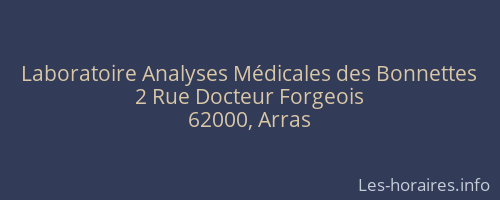 Laboratoire Analyses Médicales des Bonnettes