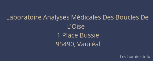 Laboratoire Analyses Médicales Des Boucles De L'Oise