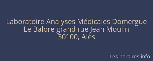 Laboratoire Analyses Médicales Domergue