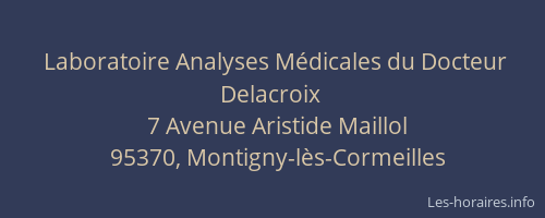 Laboratoire Analyses Médicales du Docteur Delacroix