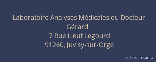 Laboratoire Analyses Médicales du Docteur Gérard