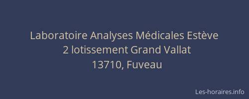 Laboratoire Analyses Médicales Estève