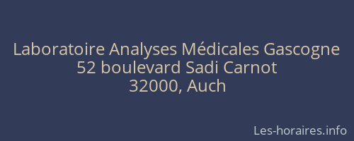 Laboratoire Analyses Médicales Gascogne