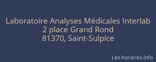 Laboratoire Analyses Médicales Interlab