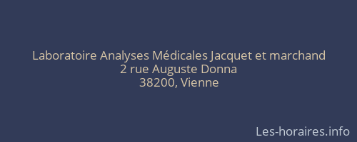 Laboratoire Analyses Médicales Jacquet et marchand