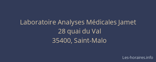 Laboratoire Analyses Médicales Jamet