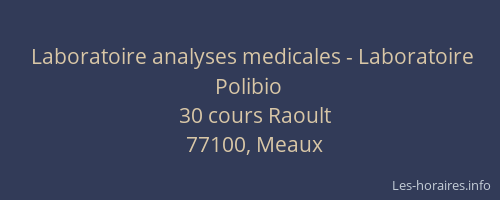 Laboratoire analyses medicales - Laboratoire Polibio