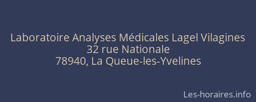 Laboratoire Analyses Médicales Lagel Vilagines