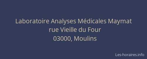 Laboratoire Analyses Médicales Maymat