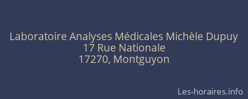 Laboratoire Analyses Médicales Michèle Dupuy