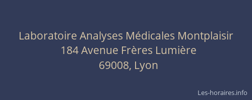 Laboratoire Analyses Médicales Montplaisir
