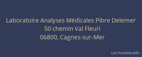 Laboratoire Analyses Médicales Pibre Delemer