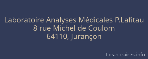 Laboratoire Analyses Médicales P.Lafitau