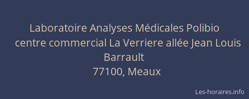 Laboratoire Analyses Médicales Polibio