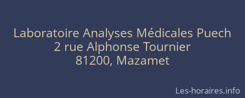 Laboratoire Analyses Médicales Puech