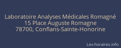 Laboratoire Analyses Médicales Romagné