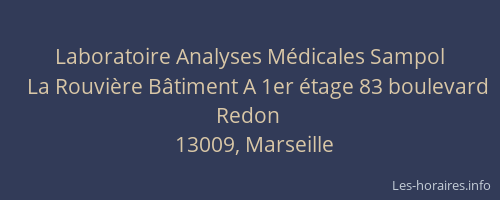 Laboratoire Analyses Médicales Sampol