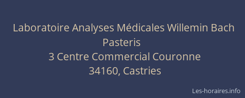 Laboratoire Analyses Médicales Willemin Bach Pasteris