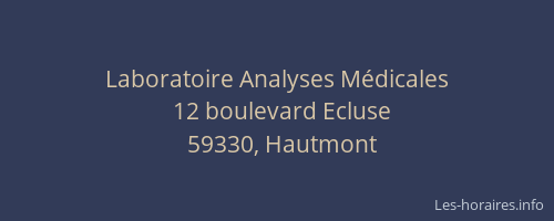 Laboratoire Analyses Médicales