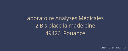 Laboratoire Analyses Médicales
