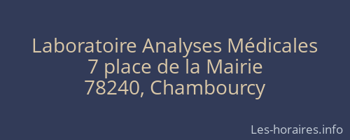Laboratoire Analyses Médicales