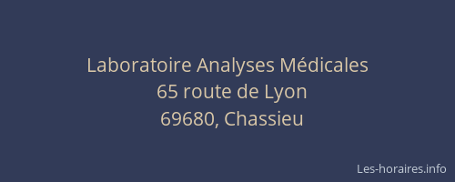 Laboratoire Analyses Médicales
