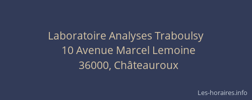 Laboratoire Analyses Traboulsy