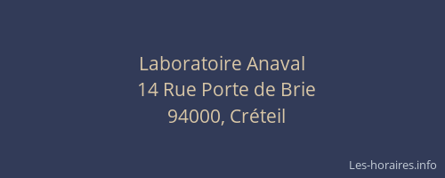 Laboratoire Anaval