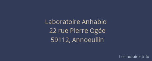 Laboratoire Anhabio